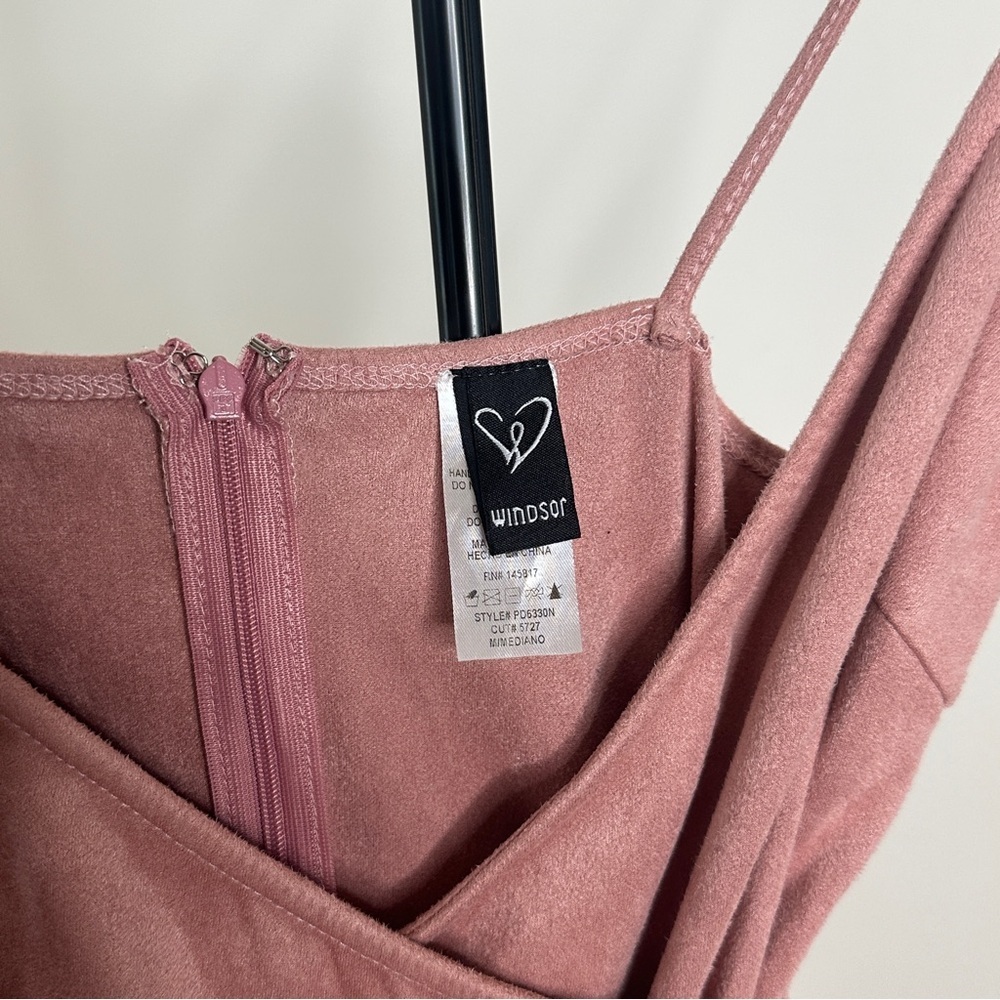 Windsor Dusty Rose Asymmetrical Mini Dress Medium - Picture 2 of 5